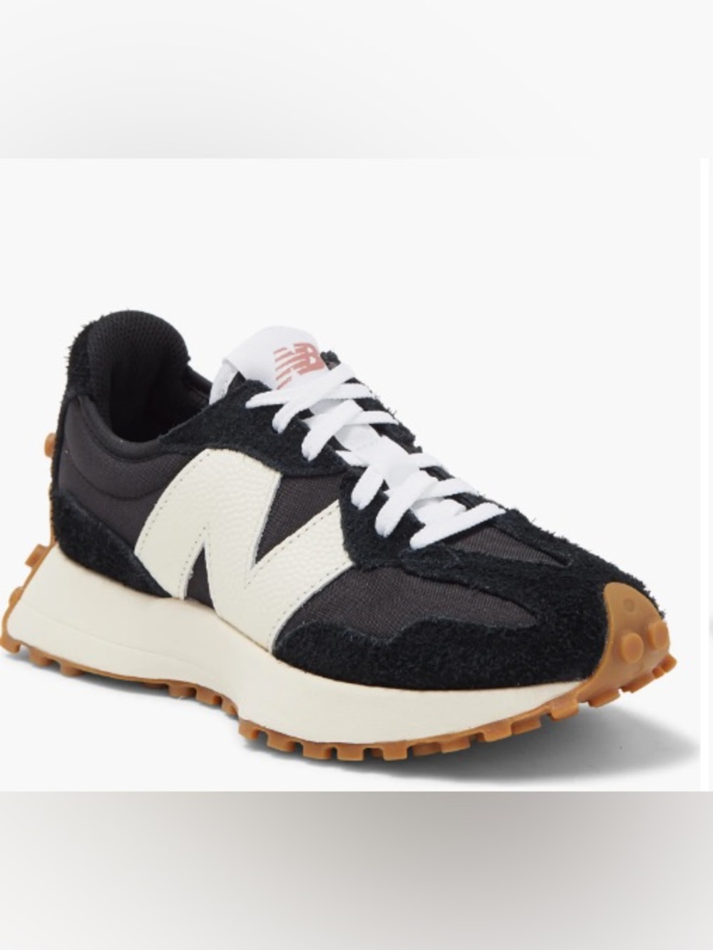 New Balance 327 Sneaker-Black/White-Size 10